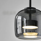 Black Glass Pendant Light, Nordic Hanging Ceiling Lamp for Kitchen Island & Dining Room-Ridorn
