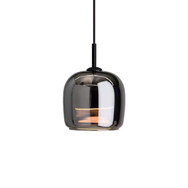 Black Glass Pendant Light, Nordic Hanging Ceiling Lamp for Kitchen Island & Dining Room-Ridorn