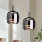 Black Glass Pendant Light, Nordic Hanging Ceiling Lamp for Kitchen Island & Dining Room-Ridorn