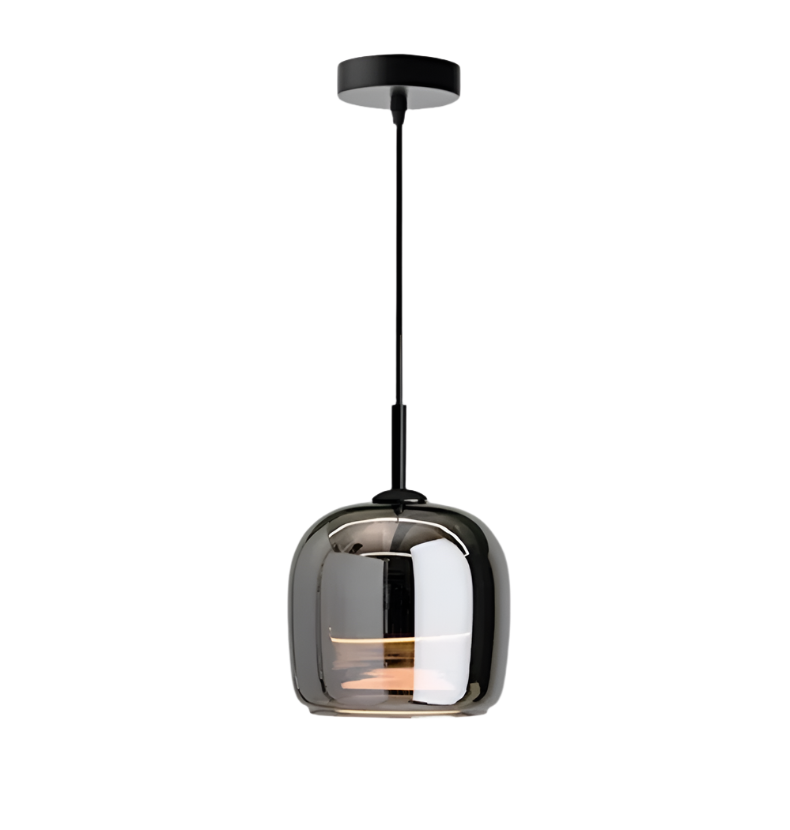 Black Glass Pendant Light, Nordic Hanging Ceiling Lamp for Kitchen Island & Dining Room-Ridorn