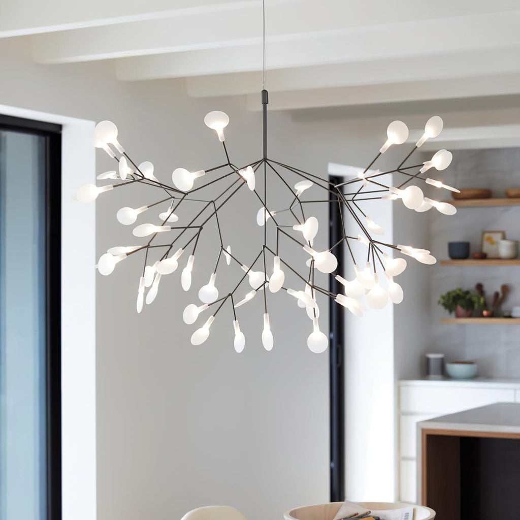 Modern branch-inspired chandelier front view