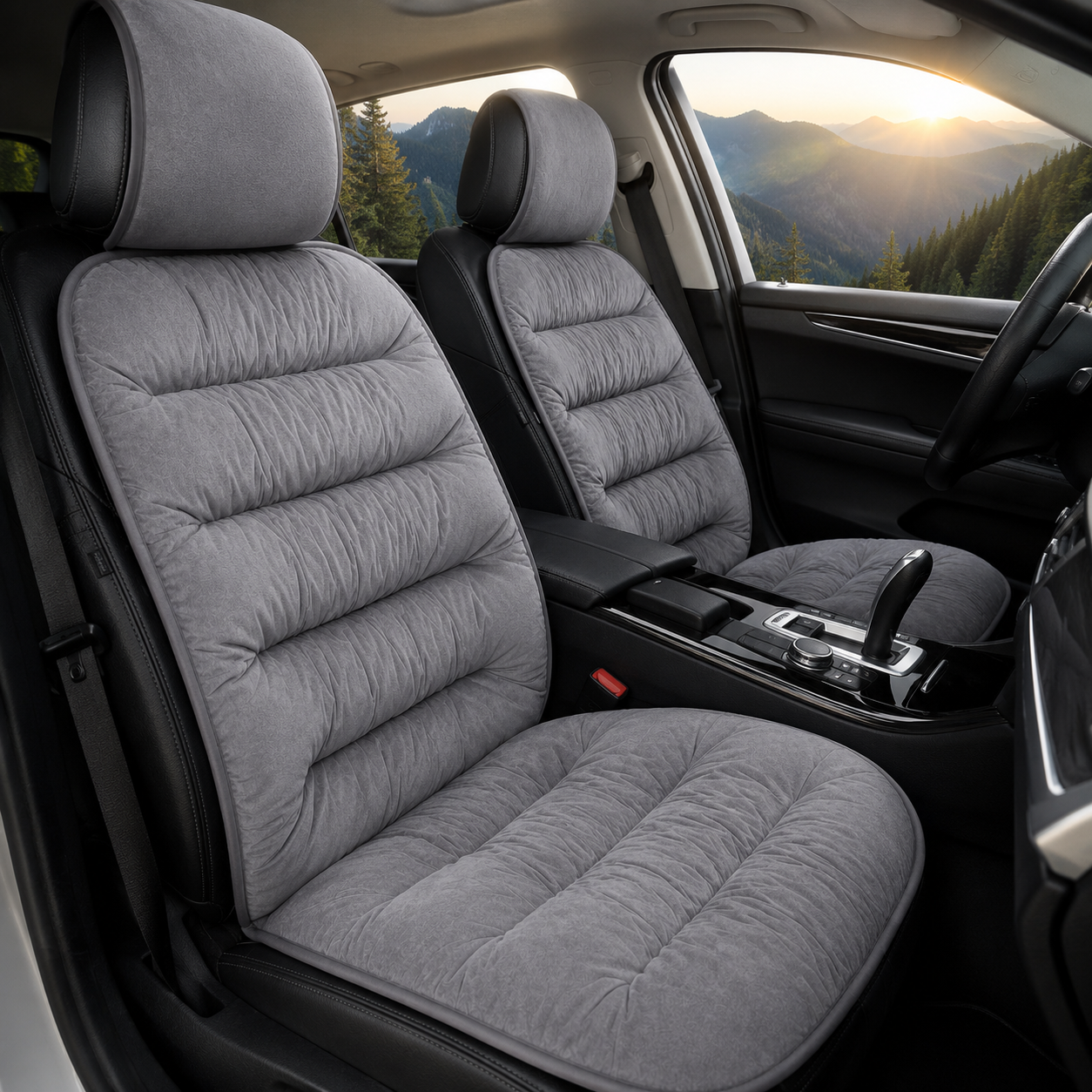 Breathable Car Seat Cushion, Super Soft Padded Comfort Pad for Front Seats