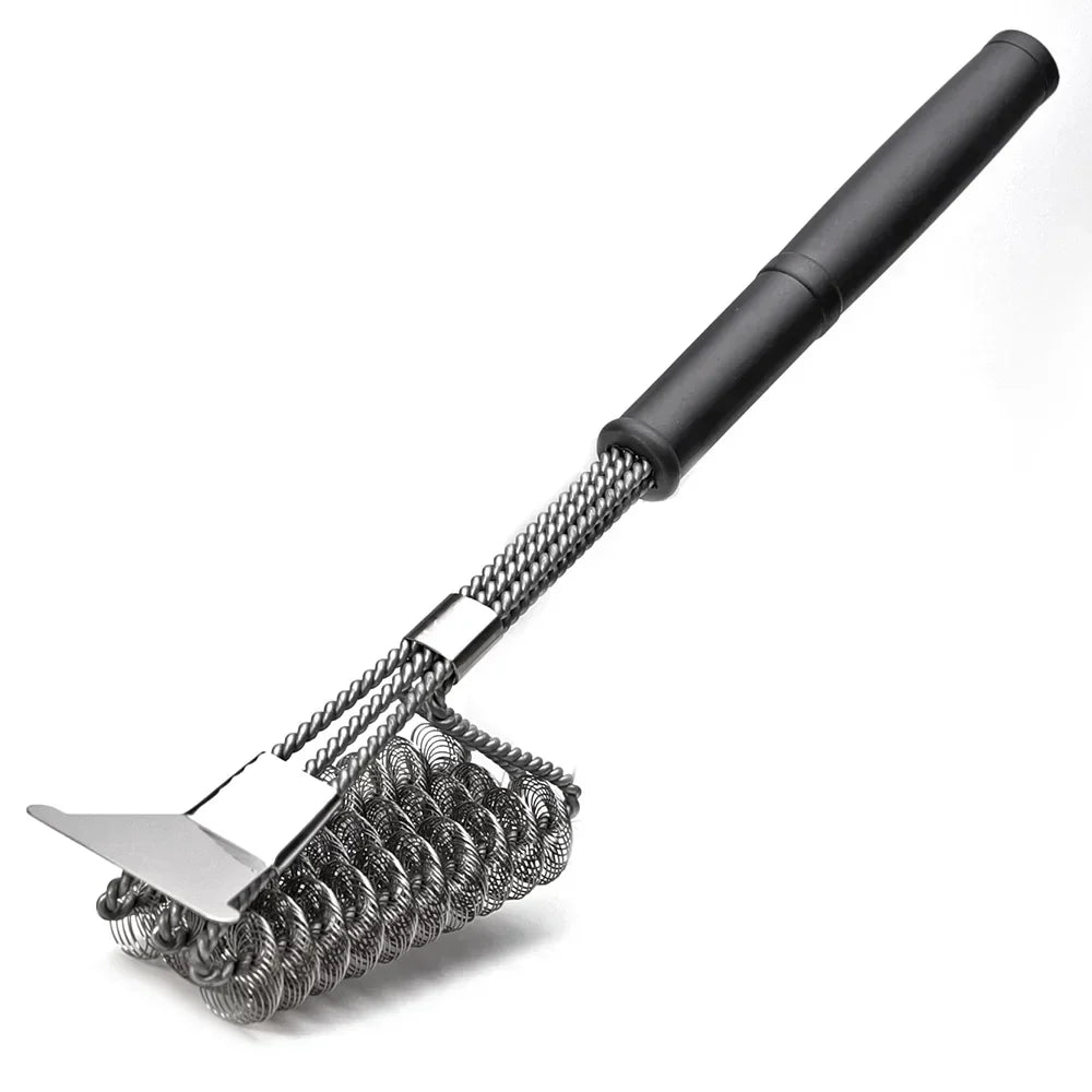 Bristle-Free BBQ Grill Brush, Rust-Resistant Stainless Steel Grill Cleaner Tool-Ridorn
