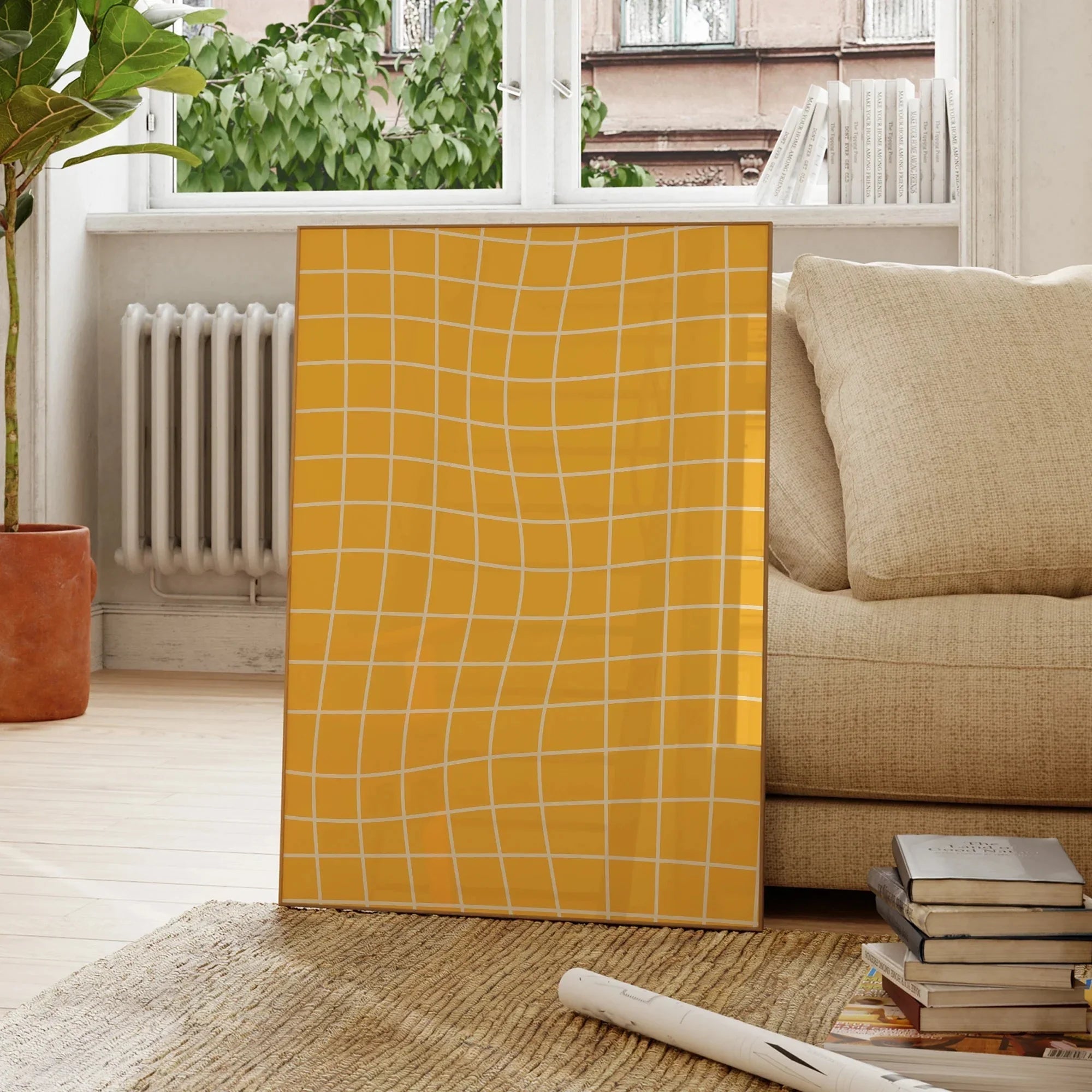 Caelcove Yellow Celfield Canvas Elowenino Clarhaven-Wall Art-Ridorn