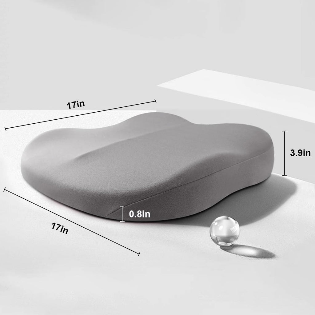 Car Seat Booster Cushion, Memory Foam Height Increase Wedge for Driving Comfort-Ridorn