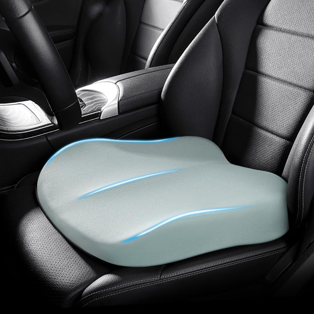 Car Seat Booster Cushion, Memory Foam Height Increase Wedge for Driving Comfort-Ridorn