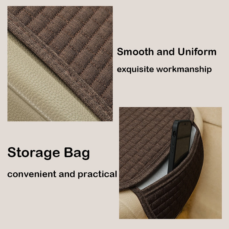 Car Seat Organizer Mat, Universal Anti-Slip Seat Pocket Cover for Interior Storage-Ridorn