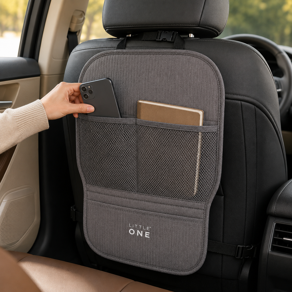 Car Seat Organizer Mat, Universal Anti-Slip Seat Pocket Cover for Interior Storage