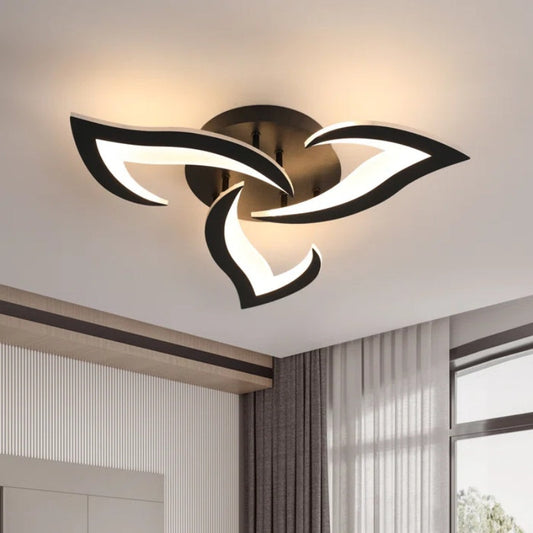 Flower-shaped LED ceiling light for contemporary interiors
