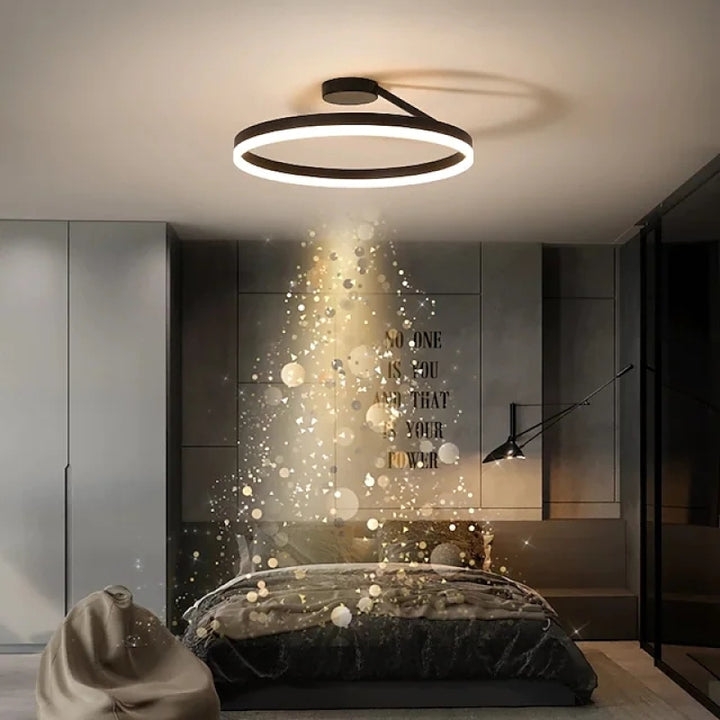 Offset Circular LED Ceiling Light with Modern Design | Ridorn