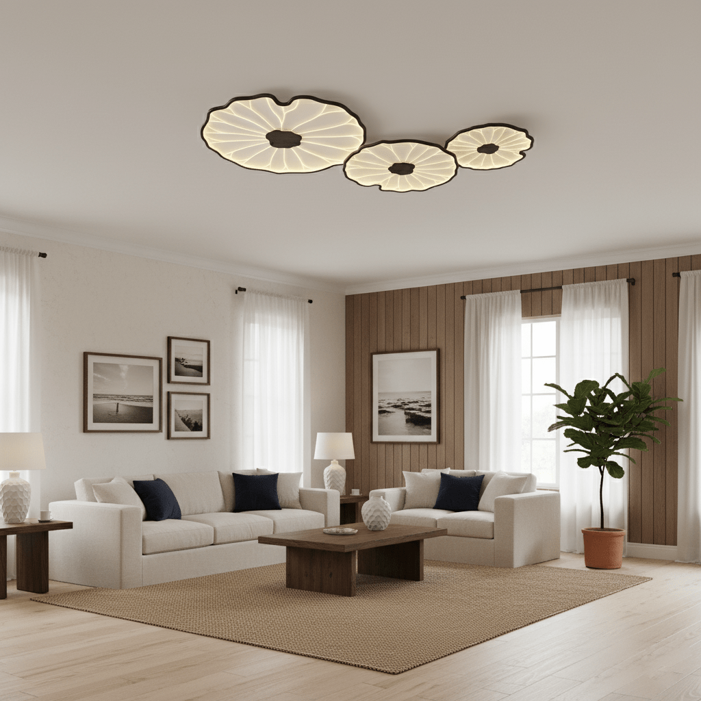 Lotus Leaf LED Ceiling Light for Indoor Spaces | Ridorn