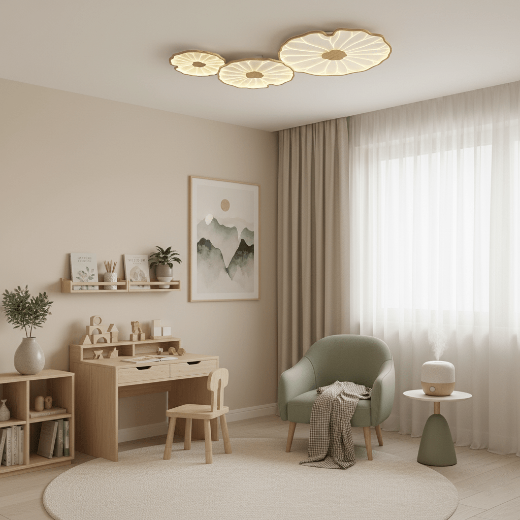Lotus Leaf LED Ceiling Light for Indoor Spaces | Ridorn