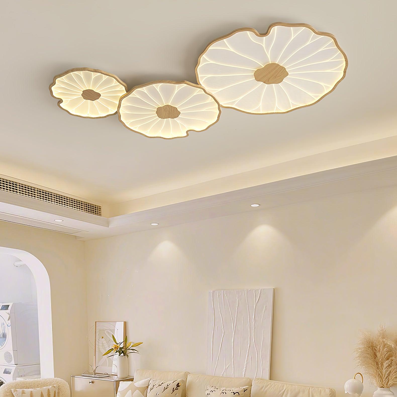 Lotus Leaf LED Ceiling Light with flat design and integrated LED