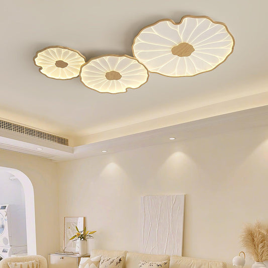 Lotus Leaf LED Ceiling Light with flat design and integrated LED
