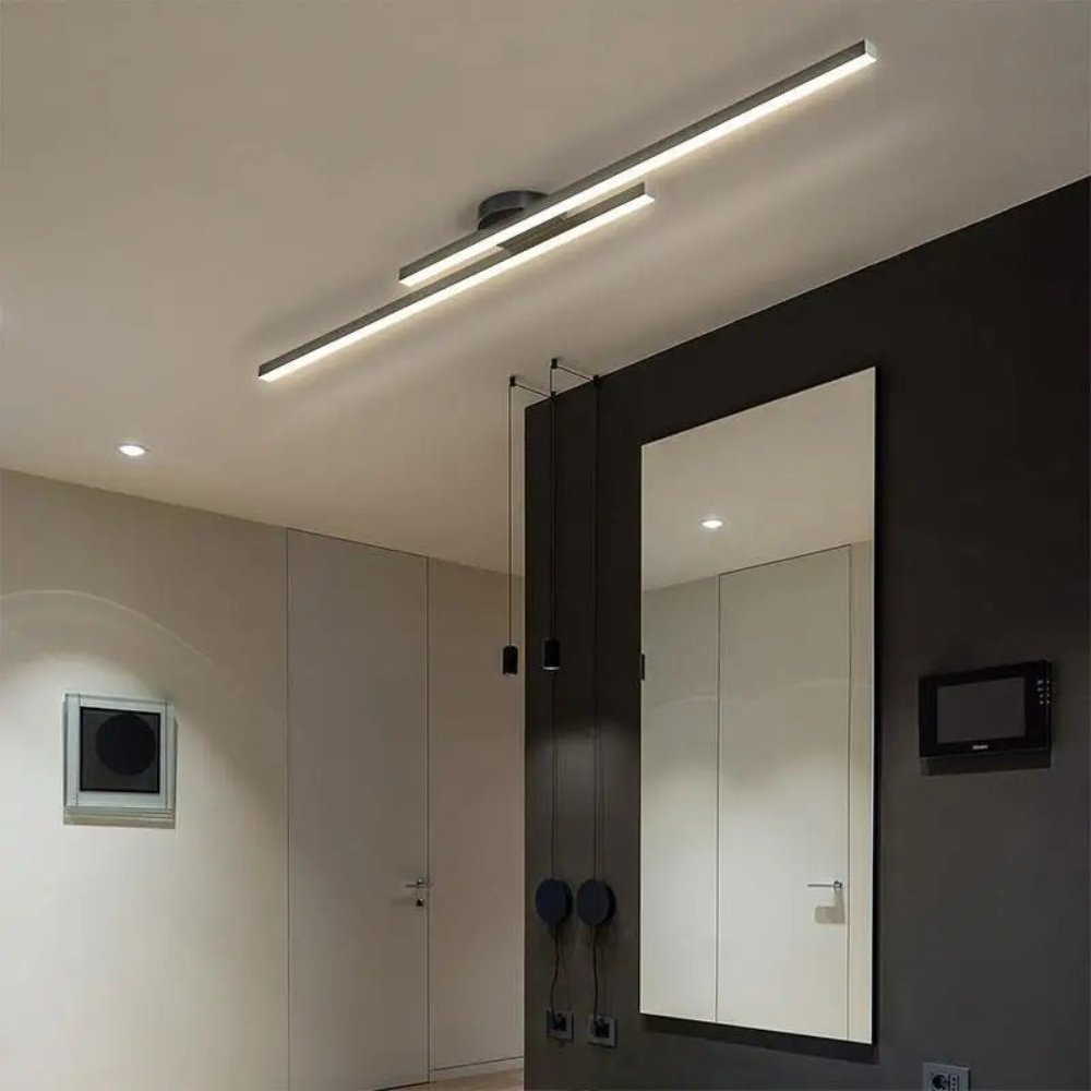 Sleek LED ceiling light fixture for modern hallways