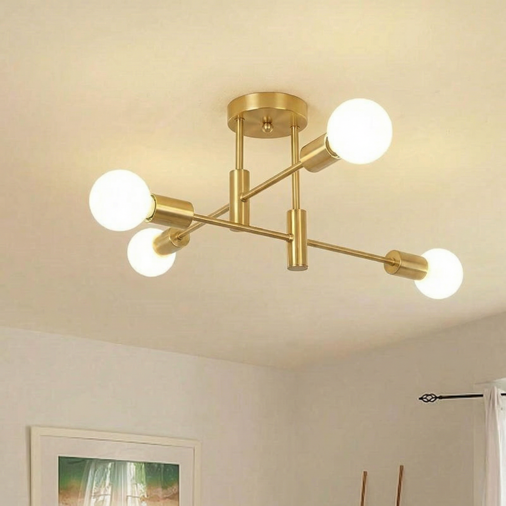 Multi-Arm Globe Ceiling Light for Balanced Illumination | Ridorn