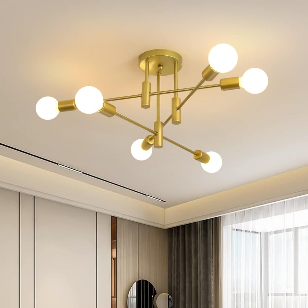 Multi-Arm Globe Ceiling Light for Balanced Illumination | Ridorn