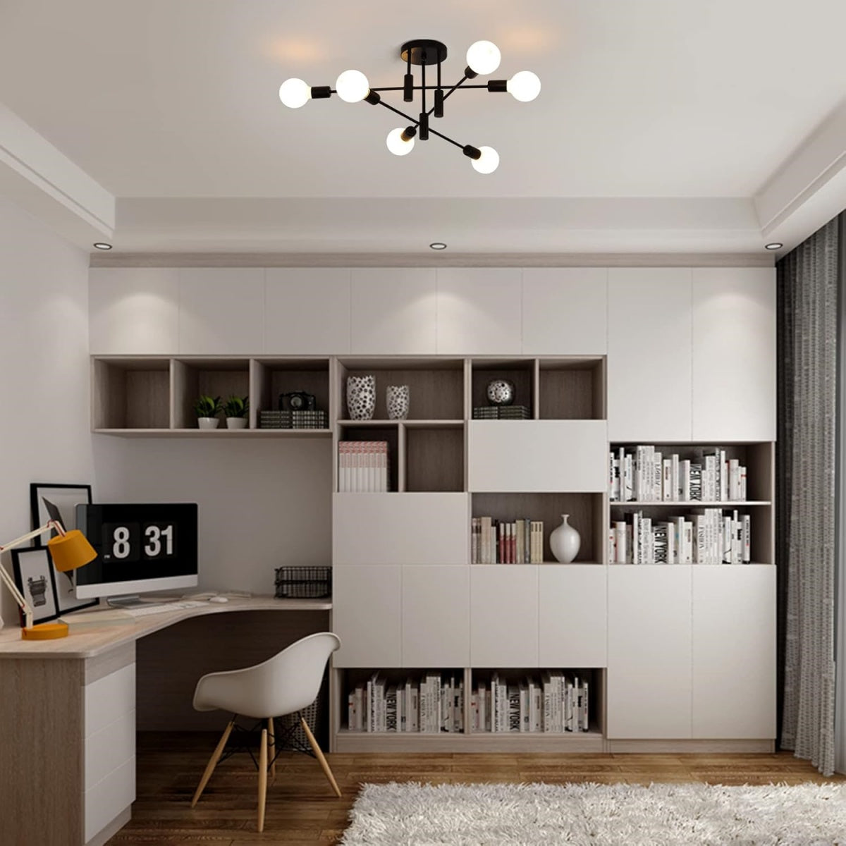 Multi-Arm Globe Ceiling Light for Balanced Illumination | Ridorn