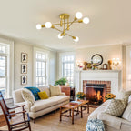 Multi-Arm Globe Ceiling Light for Balanced Illumination | Ridorn