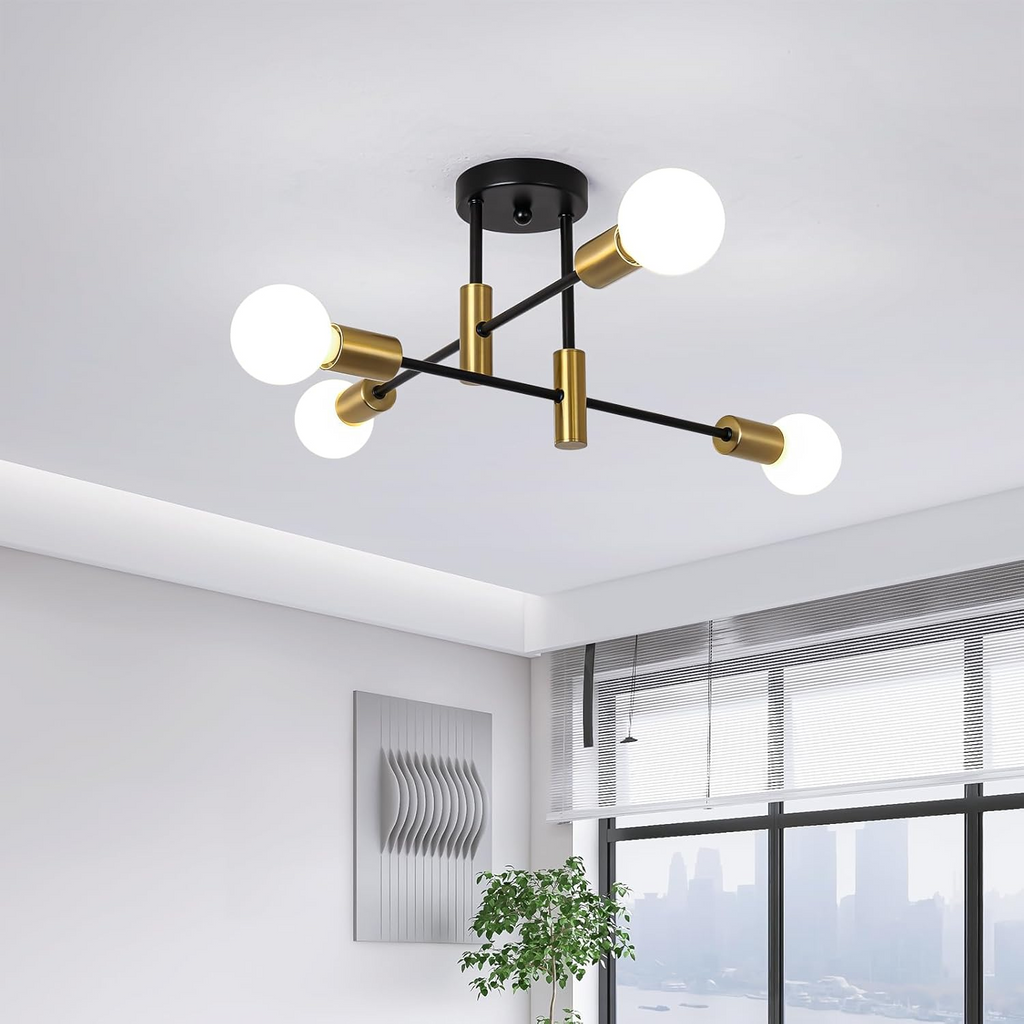Multi-Arm Globe Ceiling Light for Balanced Illumination | Ridorn