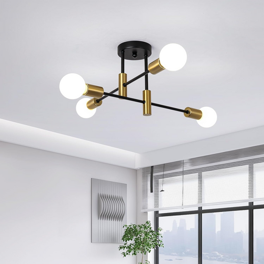 Multi-Arm Globe Ceiling Light for Balanced Illumination | Ridorn