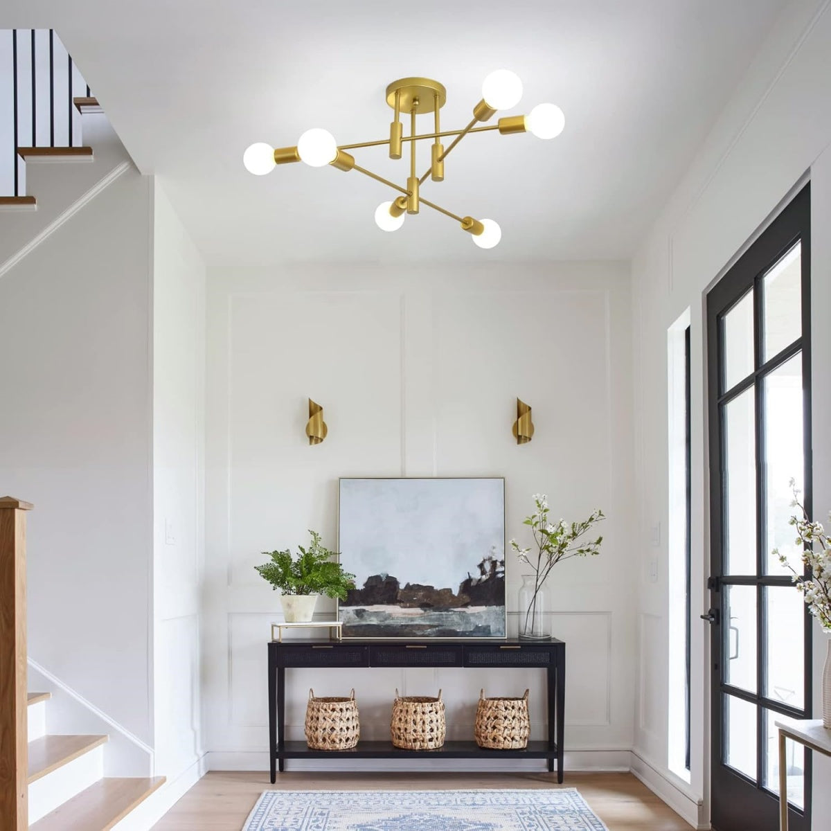 Multi-Arm Globe Ceiling Light for Balanced Illumination | Ridorn