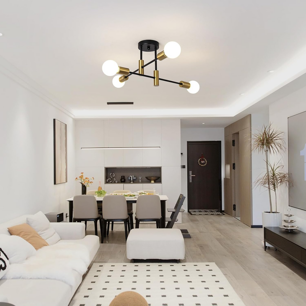 Multi-Arm Globe Ceiling Light for Balanced Illumination | Ridorn
