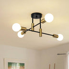 Multi-Arm Globe Ceiling Light with balanced illumination