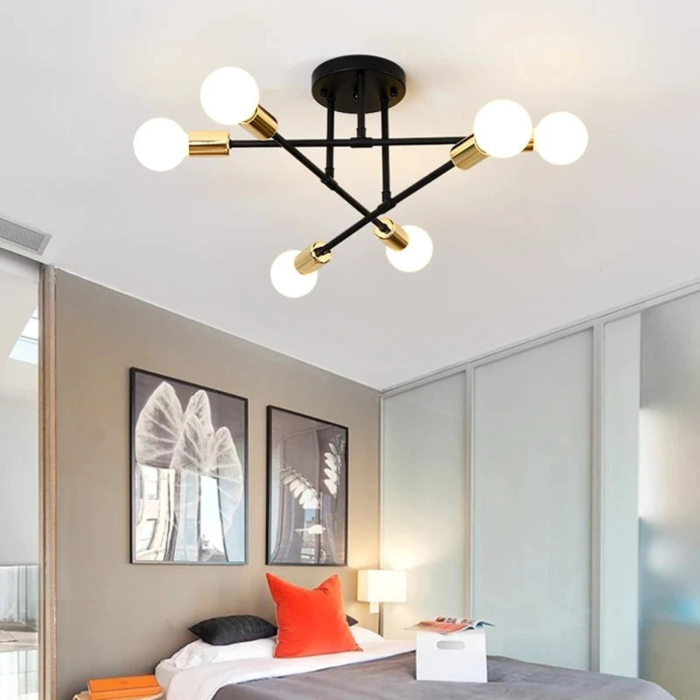 Nordic Minimalist Sputnik Ceiling Light in modern interior