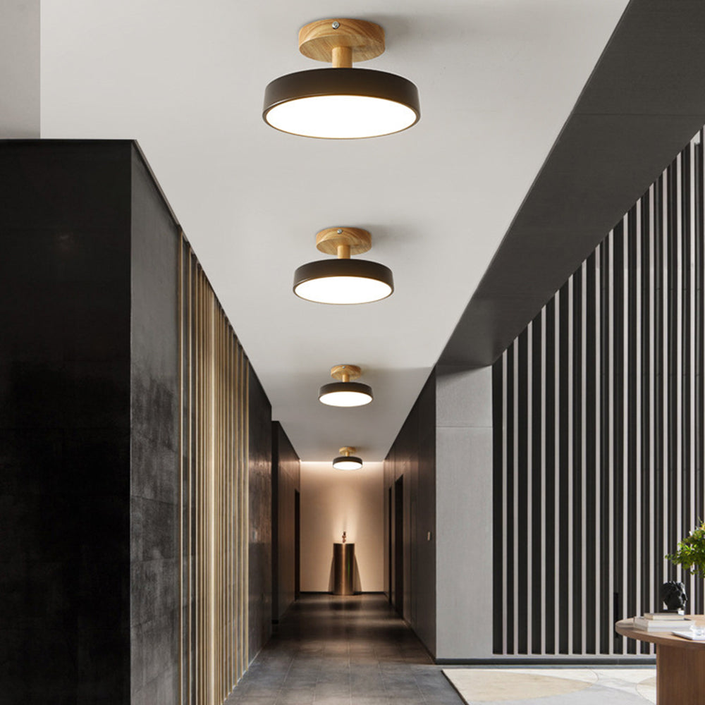 Compact Round Disc LED Ceiling Light for Low Spaces | Ridorn