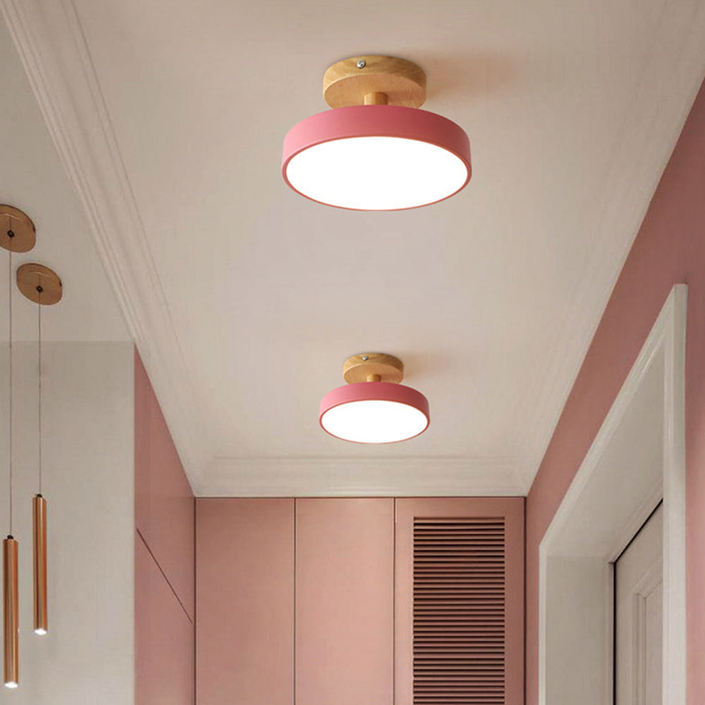 Compact Round Disc LED Ceiling Light for Low Spaces | Ridorn