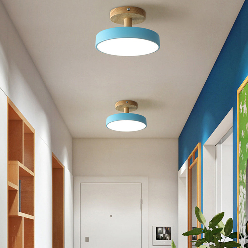 Compact Round Disc LED Ceiling Light for Low Spaces | Ridorn
