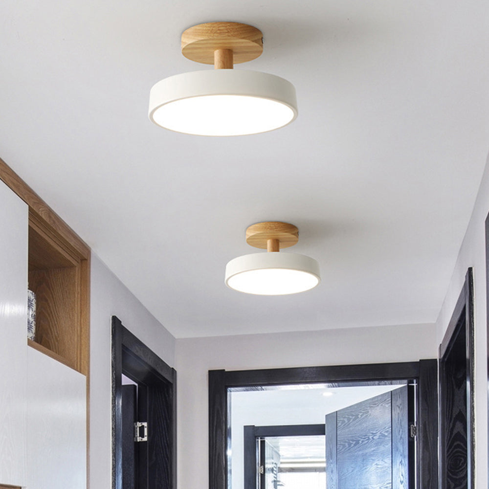 Compact Round Disc LED Ceiling Light for Low Spaces | Ridorn