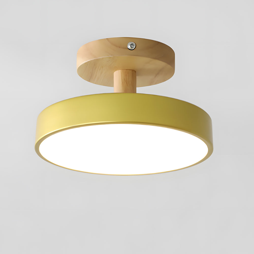 Compact Round Disc LED Ceiling Light for Low Spaces | Ridorn
