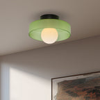 Round Glass Flush Ceiling Light Fixture for Indoor Spaces | Ridorn