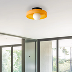 Round Glass Flush Ceiling Light Fixture for Indoor Spaces | Ridorn