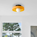 Round Glass Flush Ceiling Light Fixture for Indoor Spaces | Ridorn