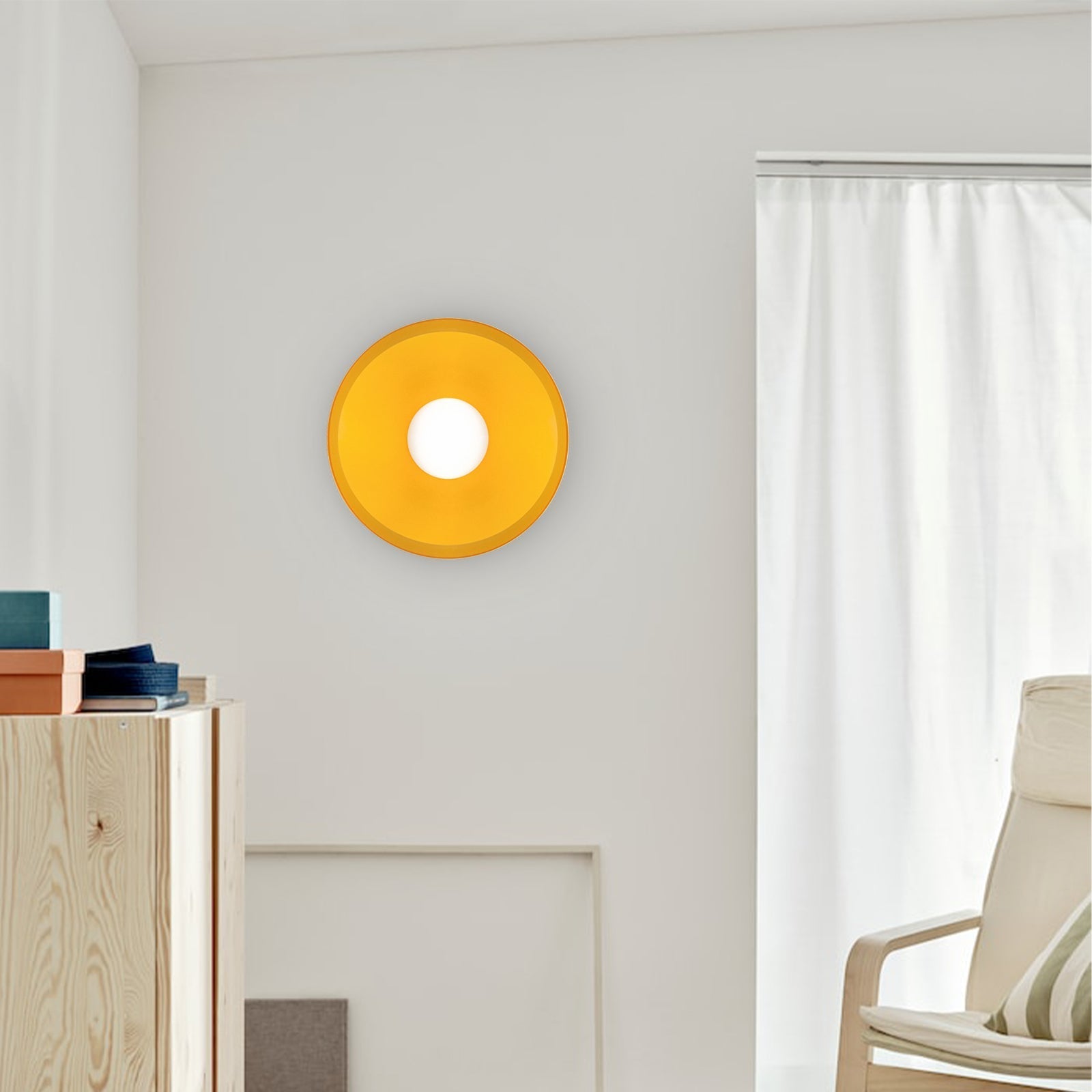 Round Glass Flush Ceiling Light Fixture for Indoor Spaces | Ridorn