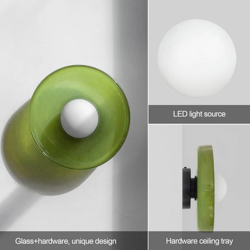 Round Glass Flush Ceiling Light Fixture for Indoor Spaces | Ridorn