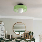 Round Glass Flush Ceiling Light Fixture for Indoor Spaces | Ridorn