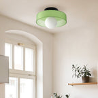 Round Glass Flush Ceiling Light Fixture for Indoor Spaces | Ridorn