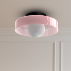 Round Glass Flush Ceiling Light Fixture for Indoor Spaces | Ridorn