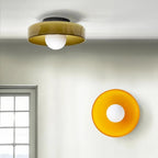 Round Glass Flush Ceiling Light Fixture for Indoor Spaces | Ridorn