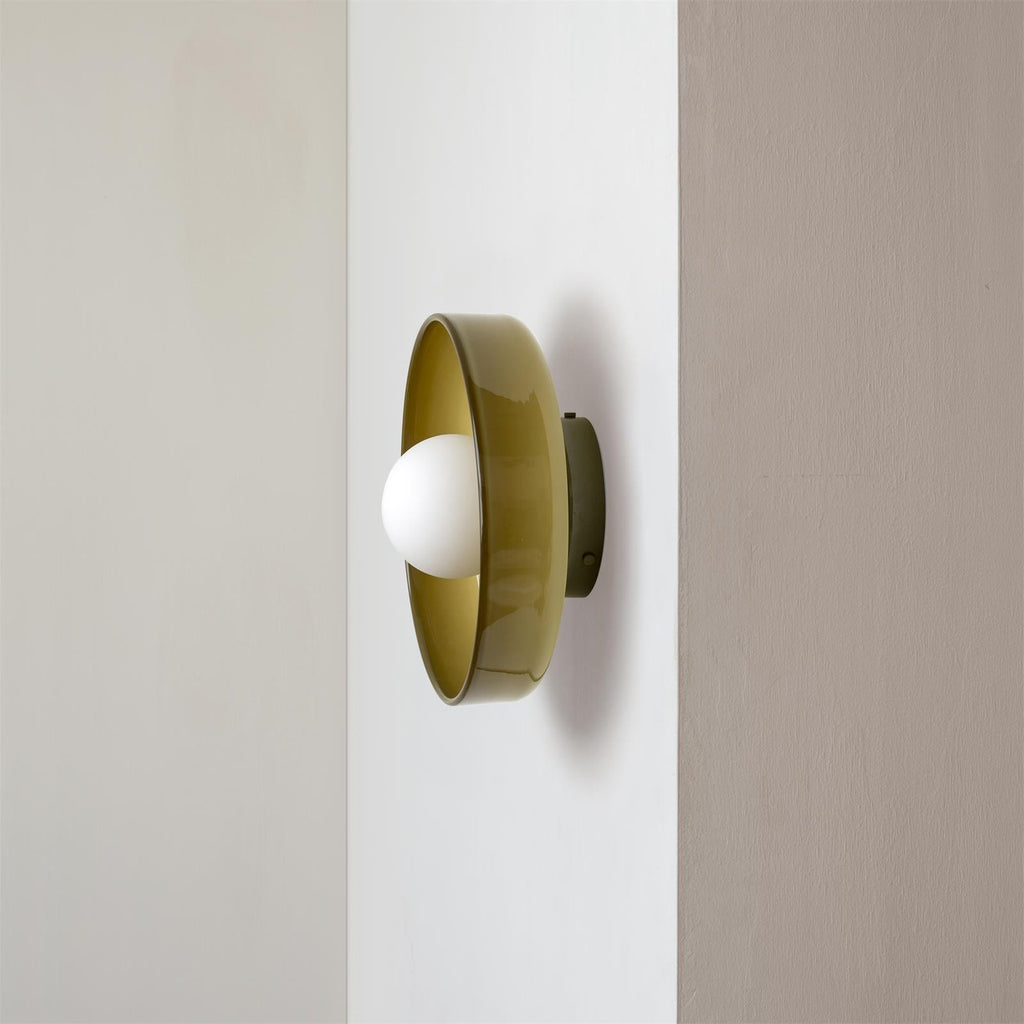Round Glass Flush Ceiling Light Fixture for Indoor Spaces | Ridorn