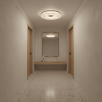 Textured Round LED Ceiling Light for Indoor Spaces | Ridorn