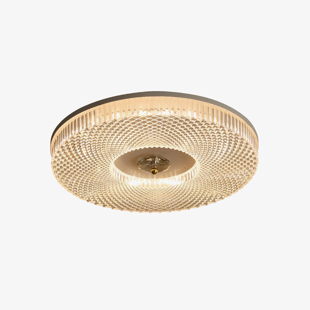 Textured Round LED Ceiling Light for Indoor Spaces | Ridorn