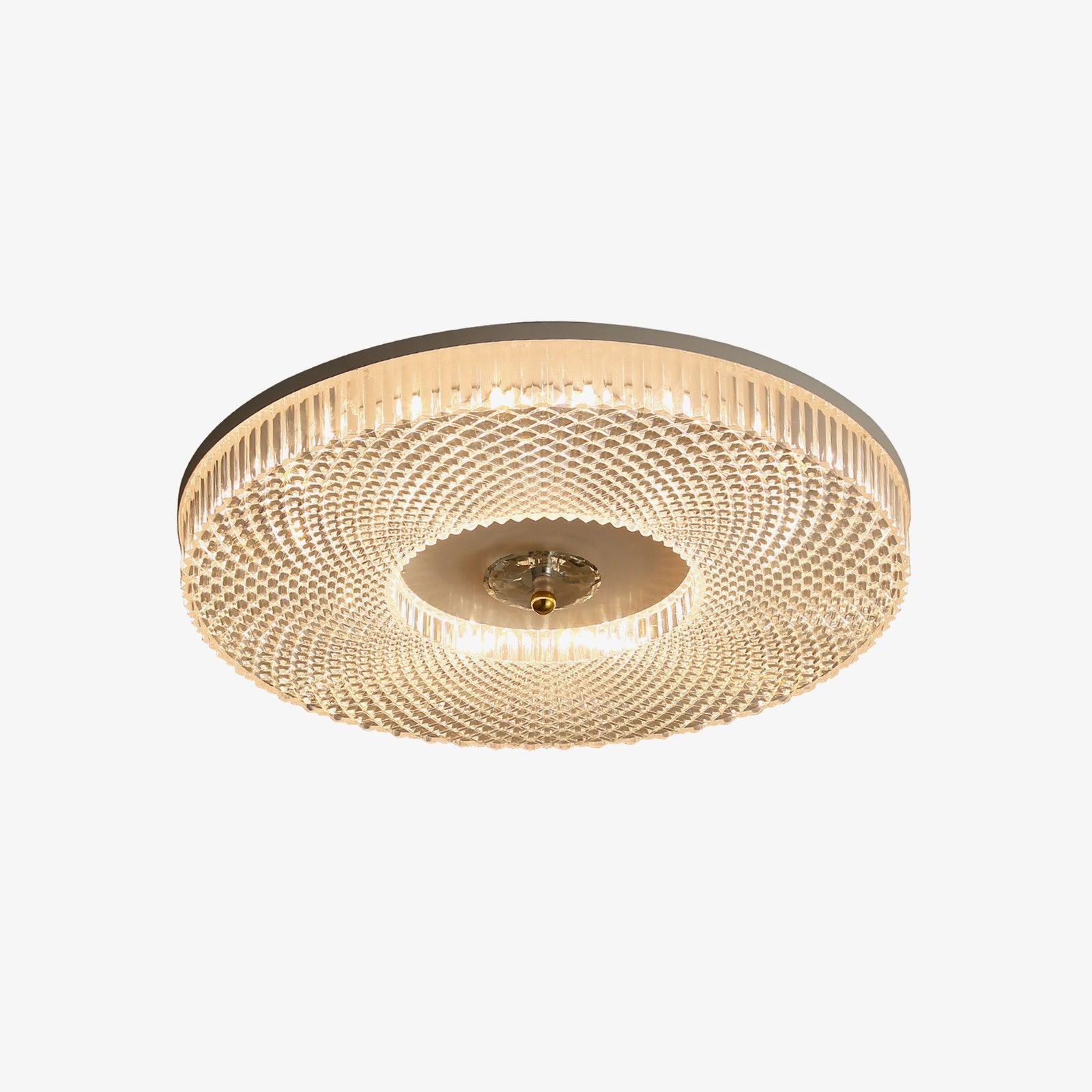 Textured Round LED Ceiling Light for Indoor Spaces | Ridorn