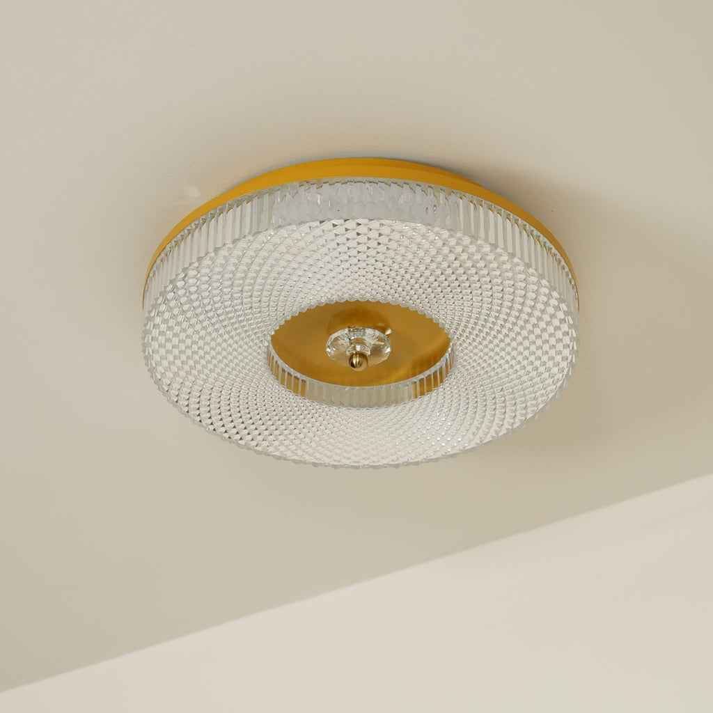 Textured Round LED Ceiling Light for Indoor Spaces | Ridorn