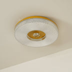 Textured Round LED Ceiling Light for Indoor Spaces | Ridorn
