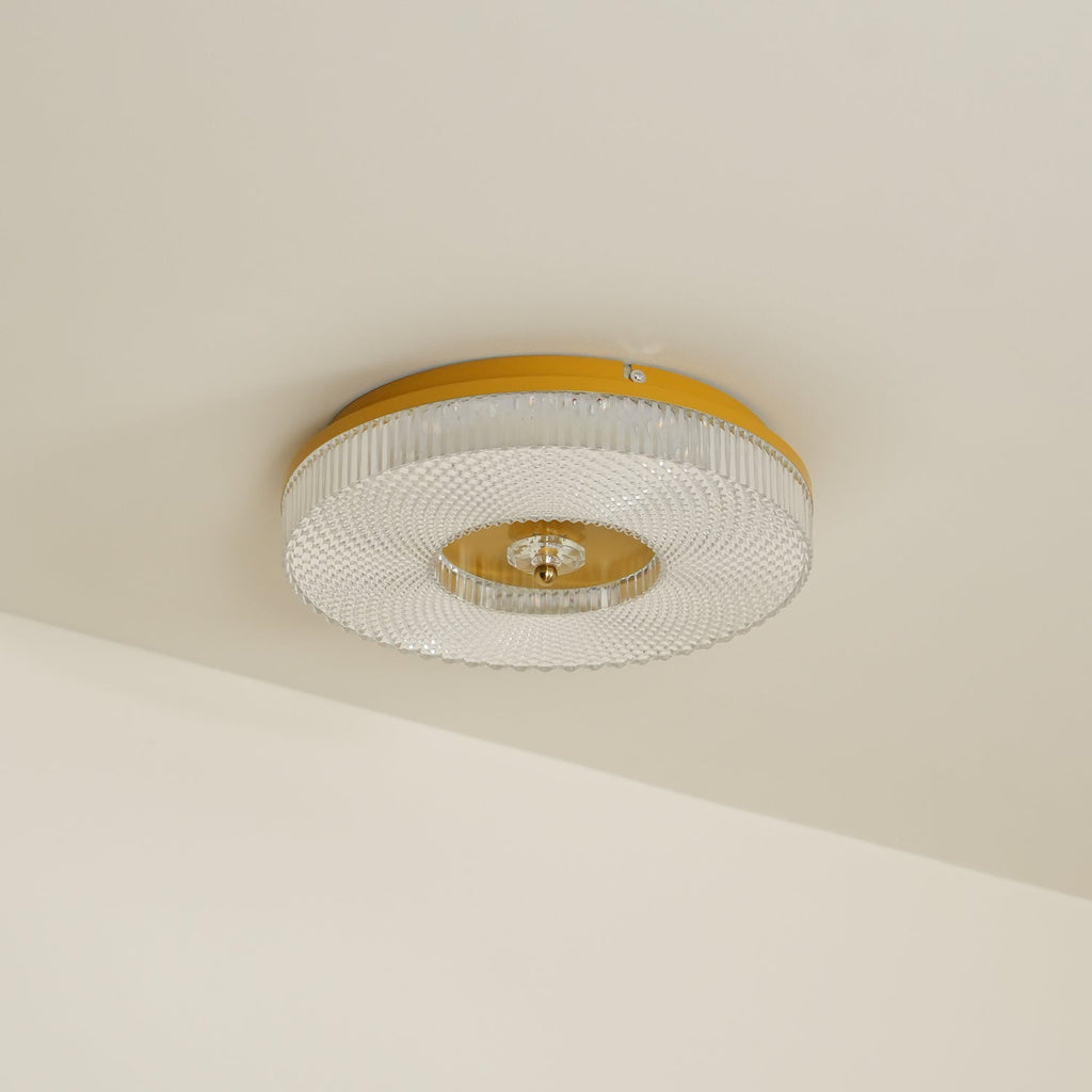 Textured Round LED Ceiling Light for Indoor Spaces | Ridorn